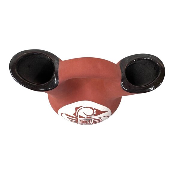 Authentic Native American Wedding Vase Pottery Southwest Art Carved Serpent 7.5" - Picture 8 of 8